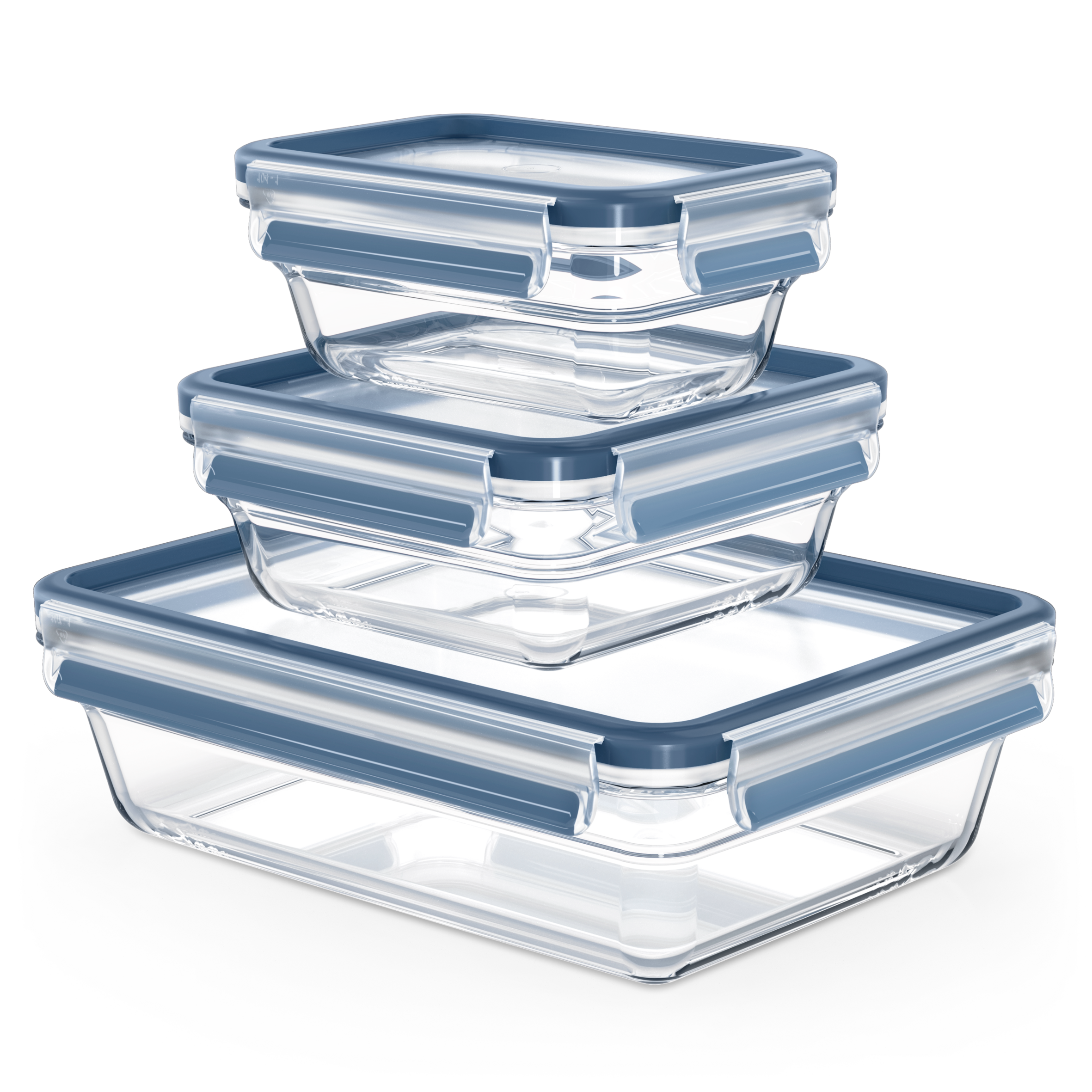 Masterseal Glass N1052210 - Set de 3 Boîtes - 0,45L/ 0,8L/ 2L