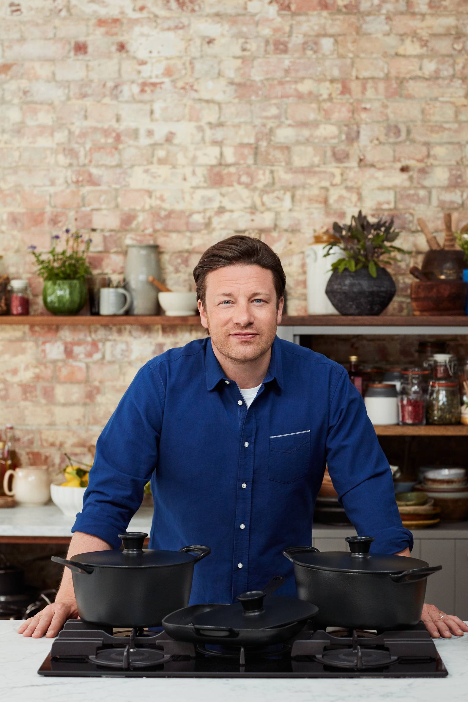 Jamie Oliver E2125455 Cocotte ovale en fonte d'acier - 30x22 cm + couvercle