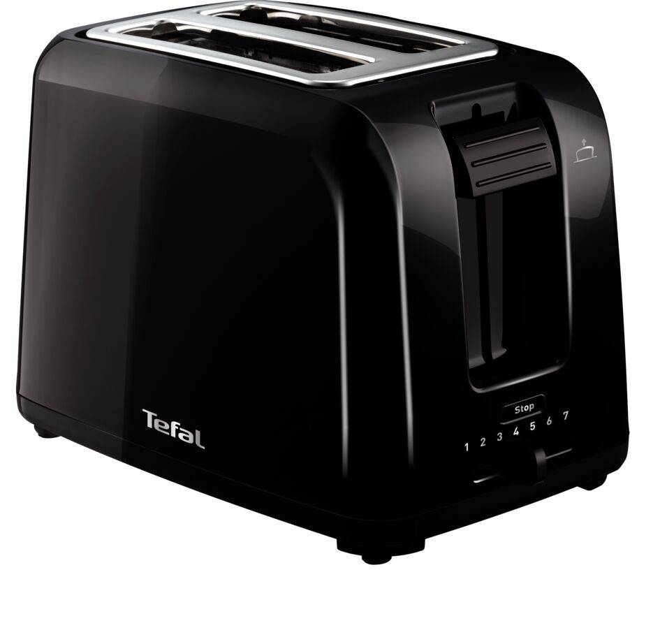 Vita 2-Slot Toaster, Breakfast Appliance, Removable Crumb Tray, Black