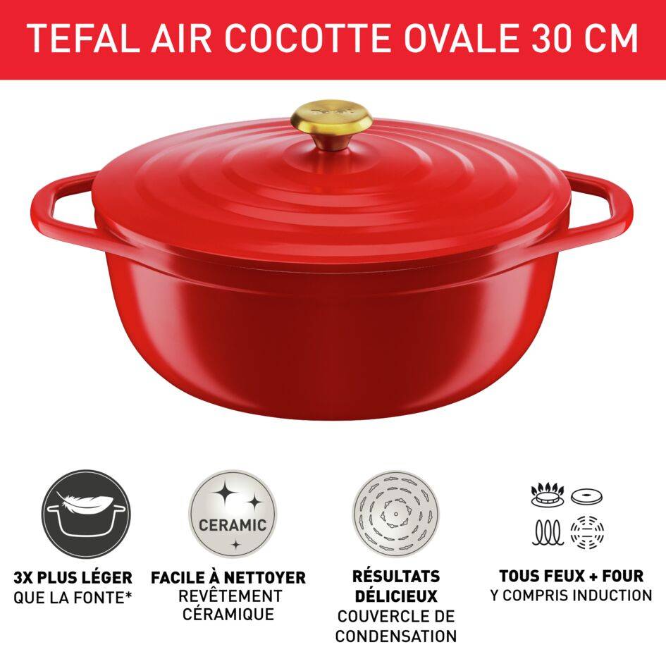 Air E2548904 Cocotte en aluminium ovale 30x23 cm