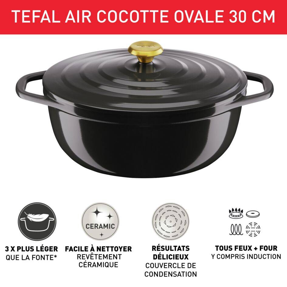 Air E2558904 Cocotte en aluminium - 30 x 23 cm - Induction