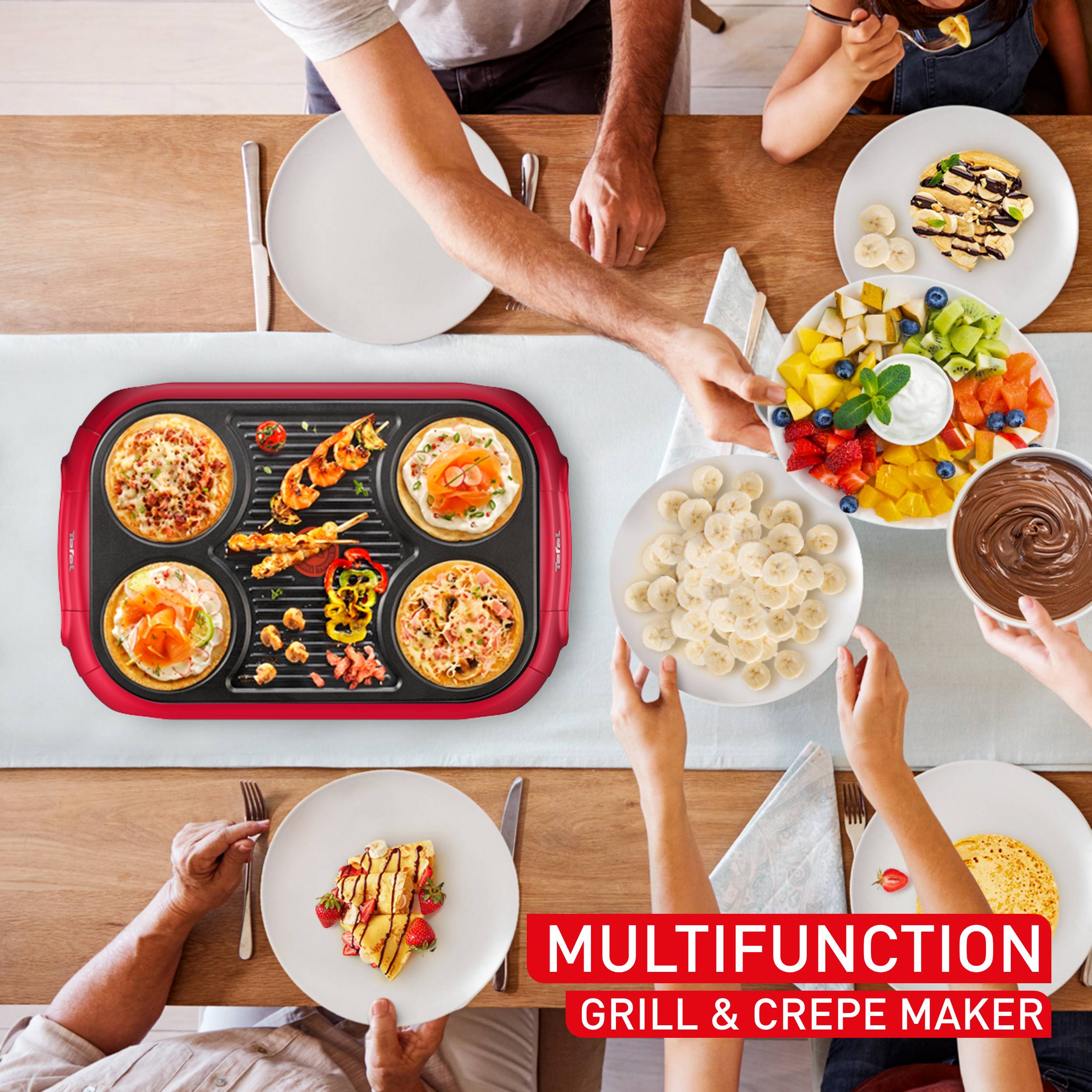 Crep'Party Pancake Day, Grill & Crepebakplaat, Anti-aanbaklaag