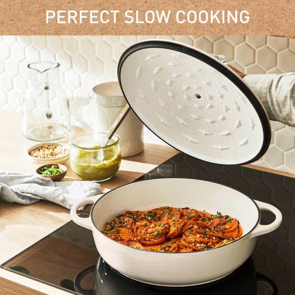 Lov E2597204 Cocotte en fonte peu profonde - 28 cm - Induction