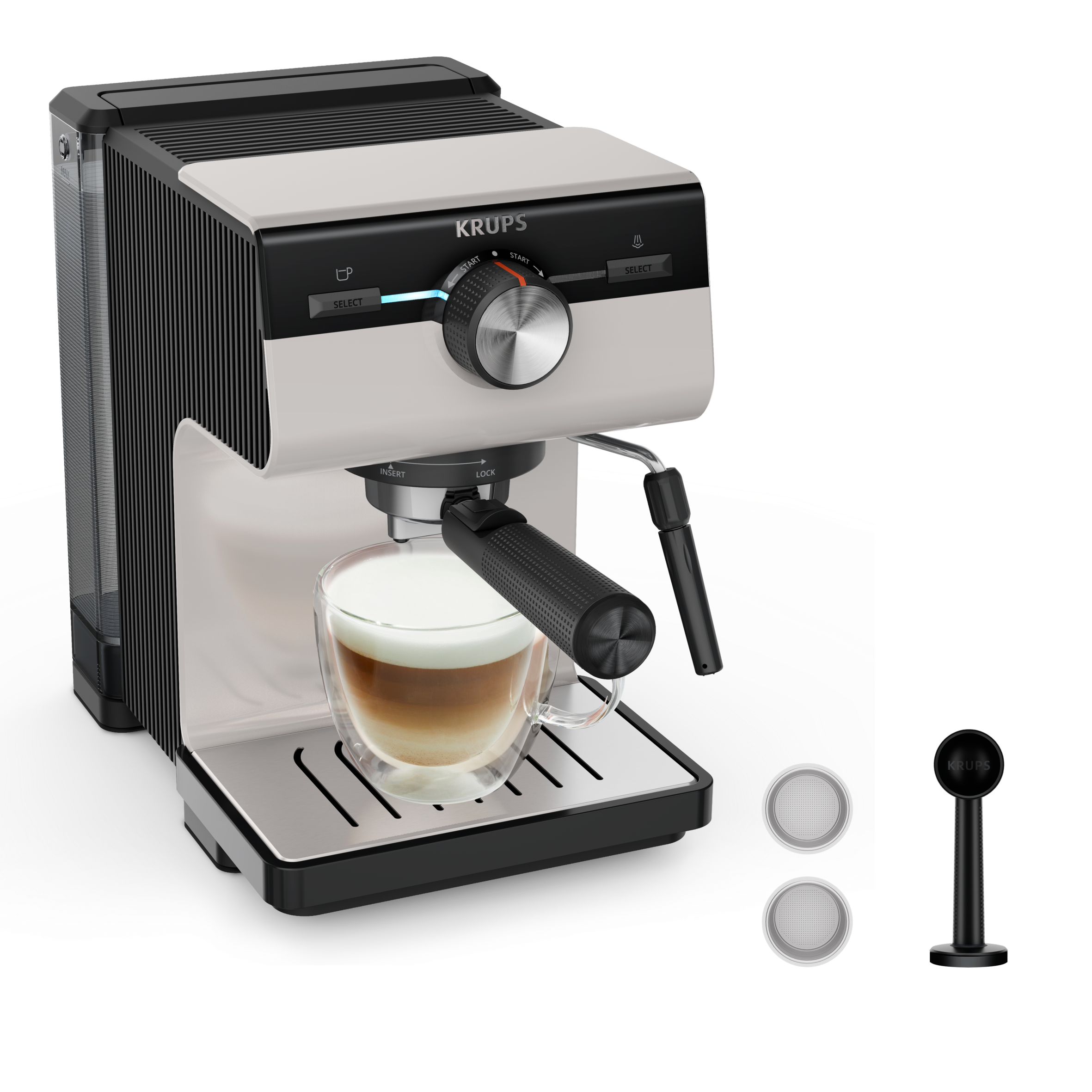 Authentic Gris XP381B Machine à espresso manuelle