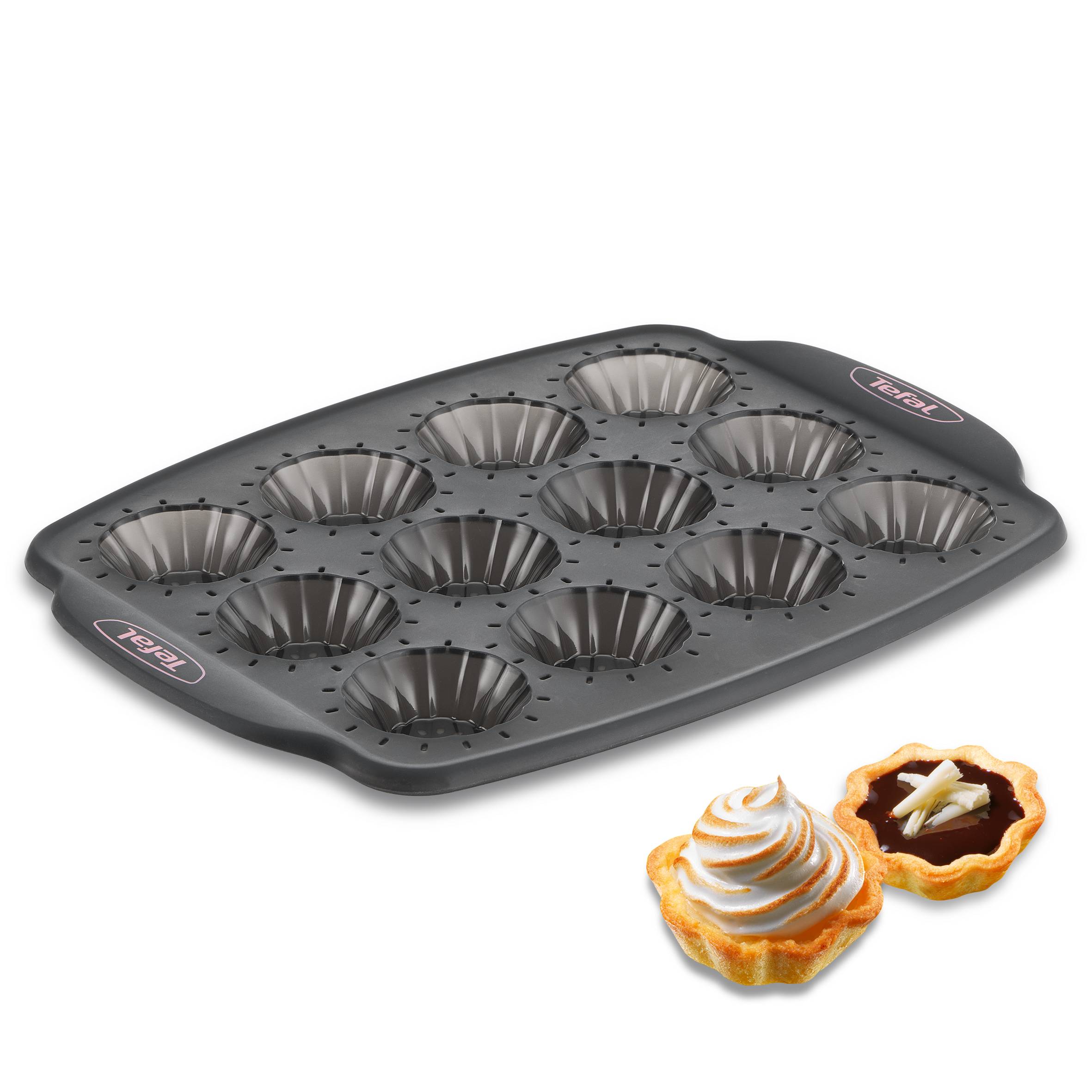 CrispyBake J4171414 Moule à 12 mini tartelettes silicone