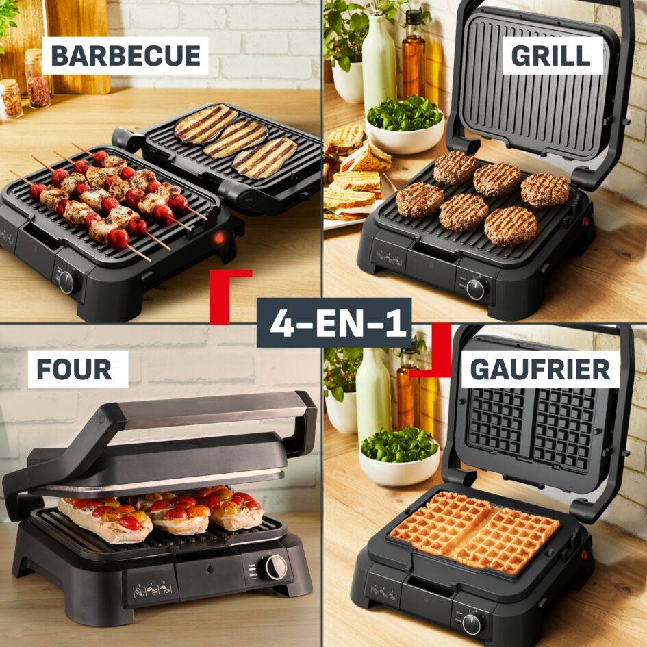 SuperGrill 4‑en‑1 GC517DE0 - Grill & Barbecue - Position four - Gaufrier