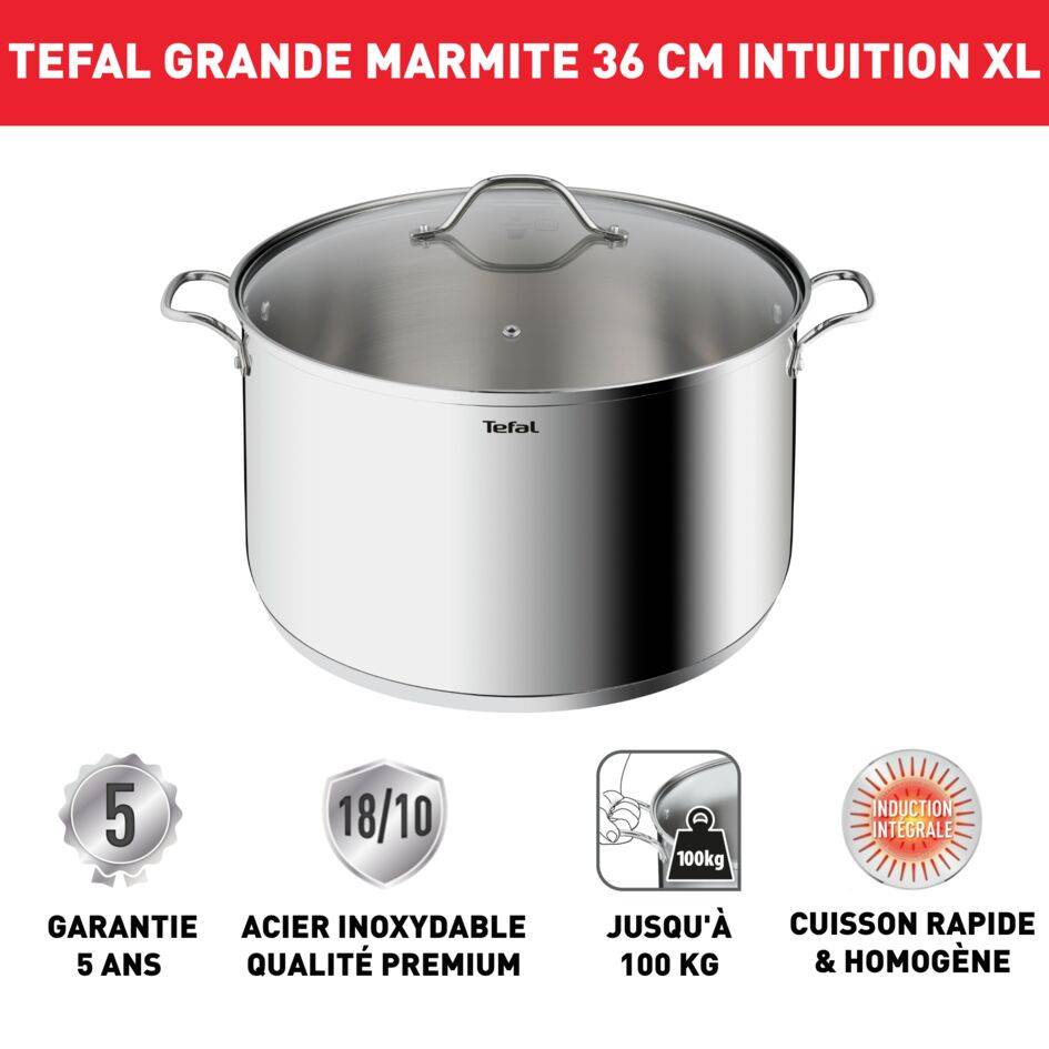 Intuition XL B8647504 Casserole inox - 36 cm - Induction