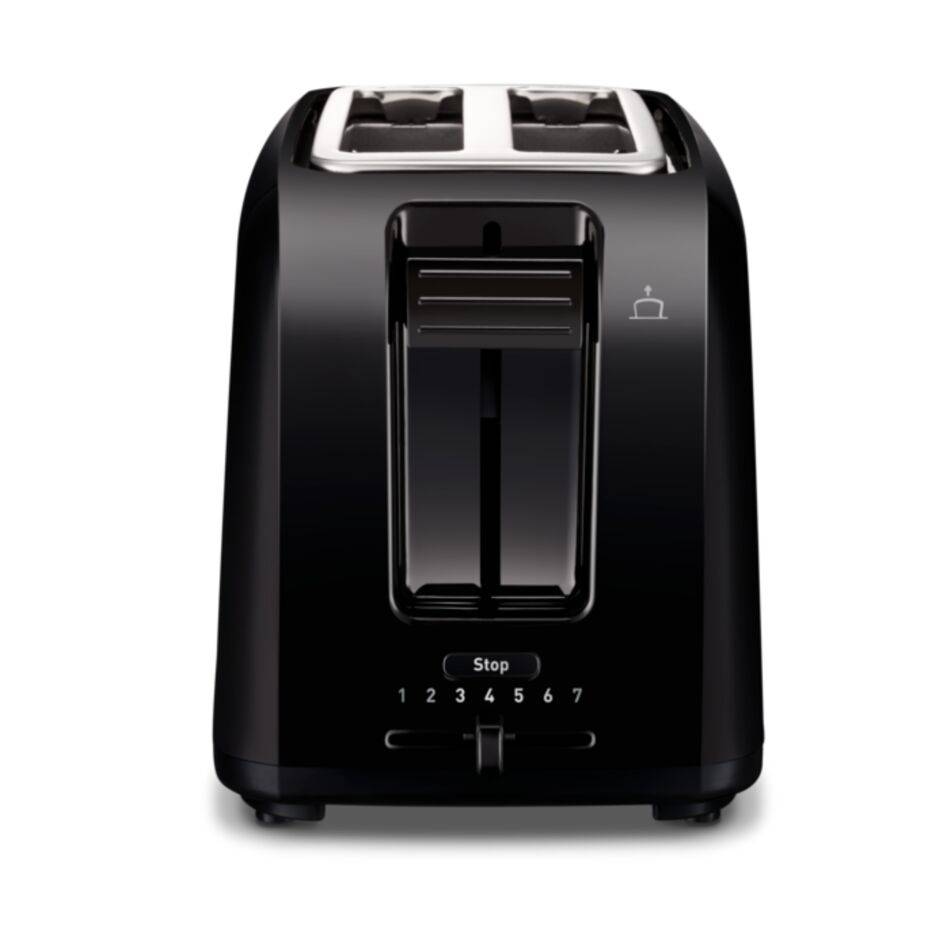 Vita 2-Slot Toaster, Breakfast Appliance, Removable Crumb Tray, Black