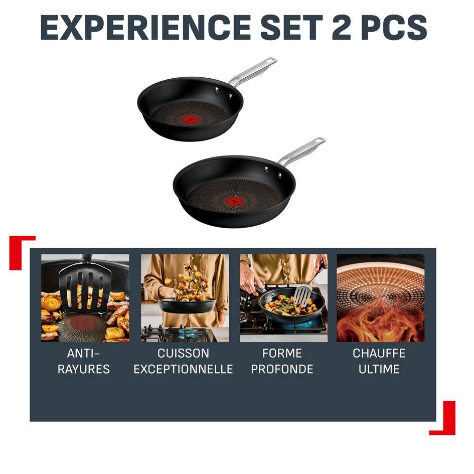 Experience G3349032 Set de 2 poêle à frire 24/28 cm, FusionCore, Induction