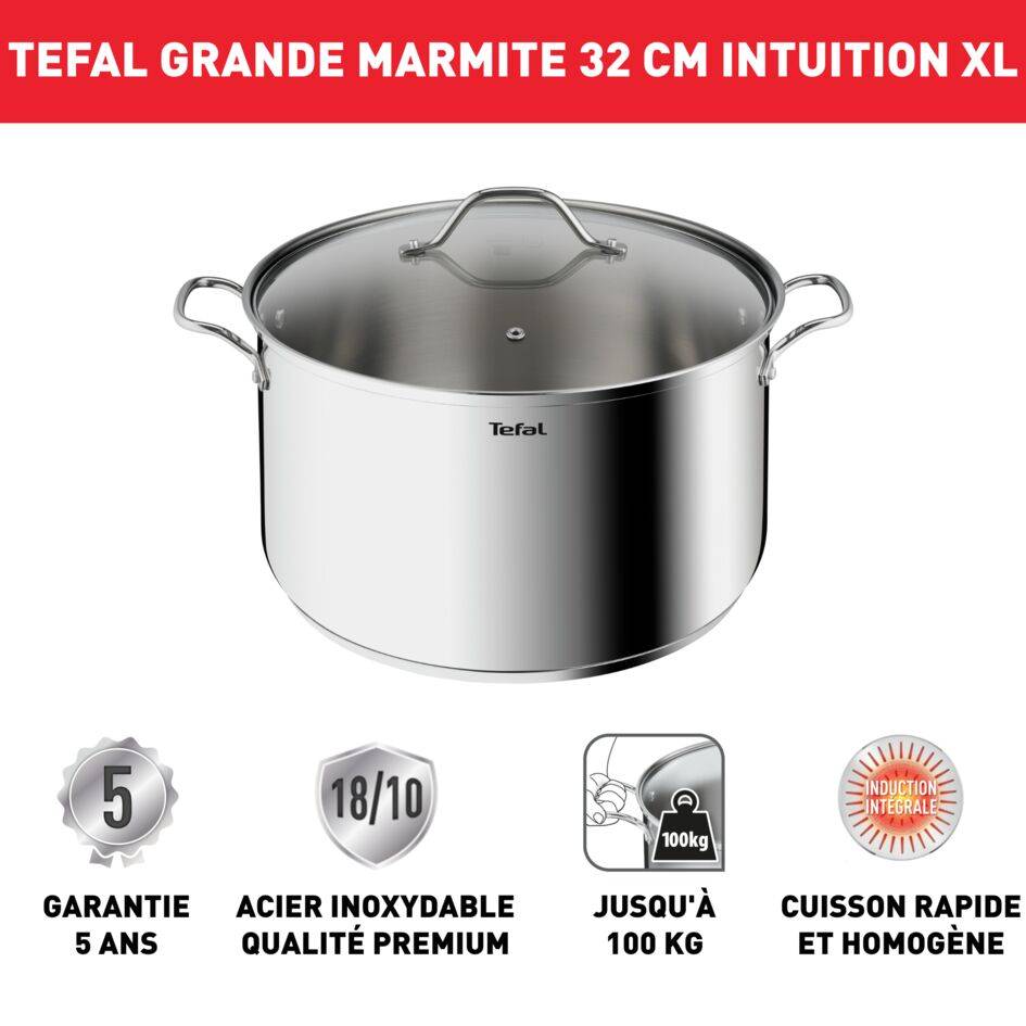 Intuition XL B8647404 Casserole inox - 32 cm - Induction