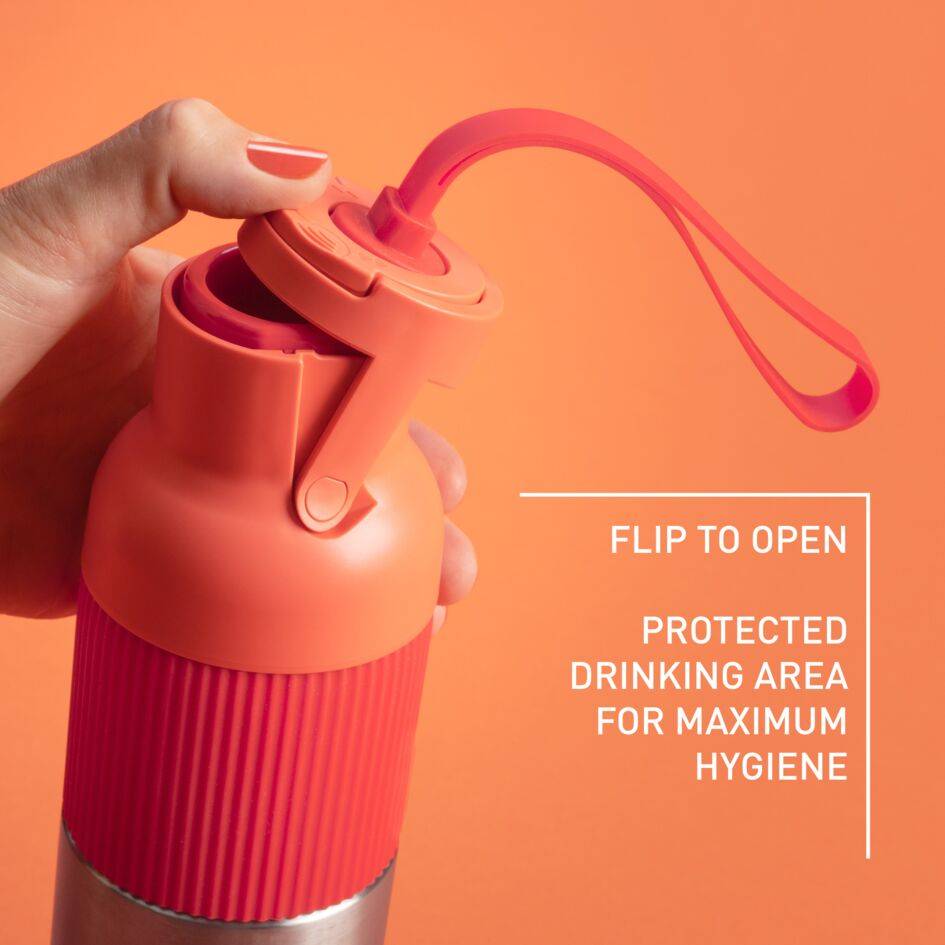 beYou N3120910 Gourde inox et silicone - 0,7L  - Orange