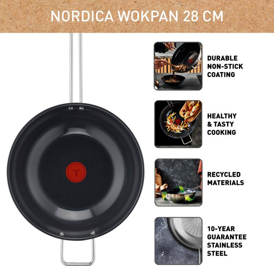 Nordica H8711955 Wok - 28 cm - Induction