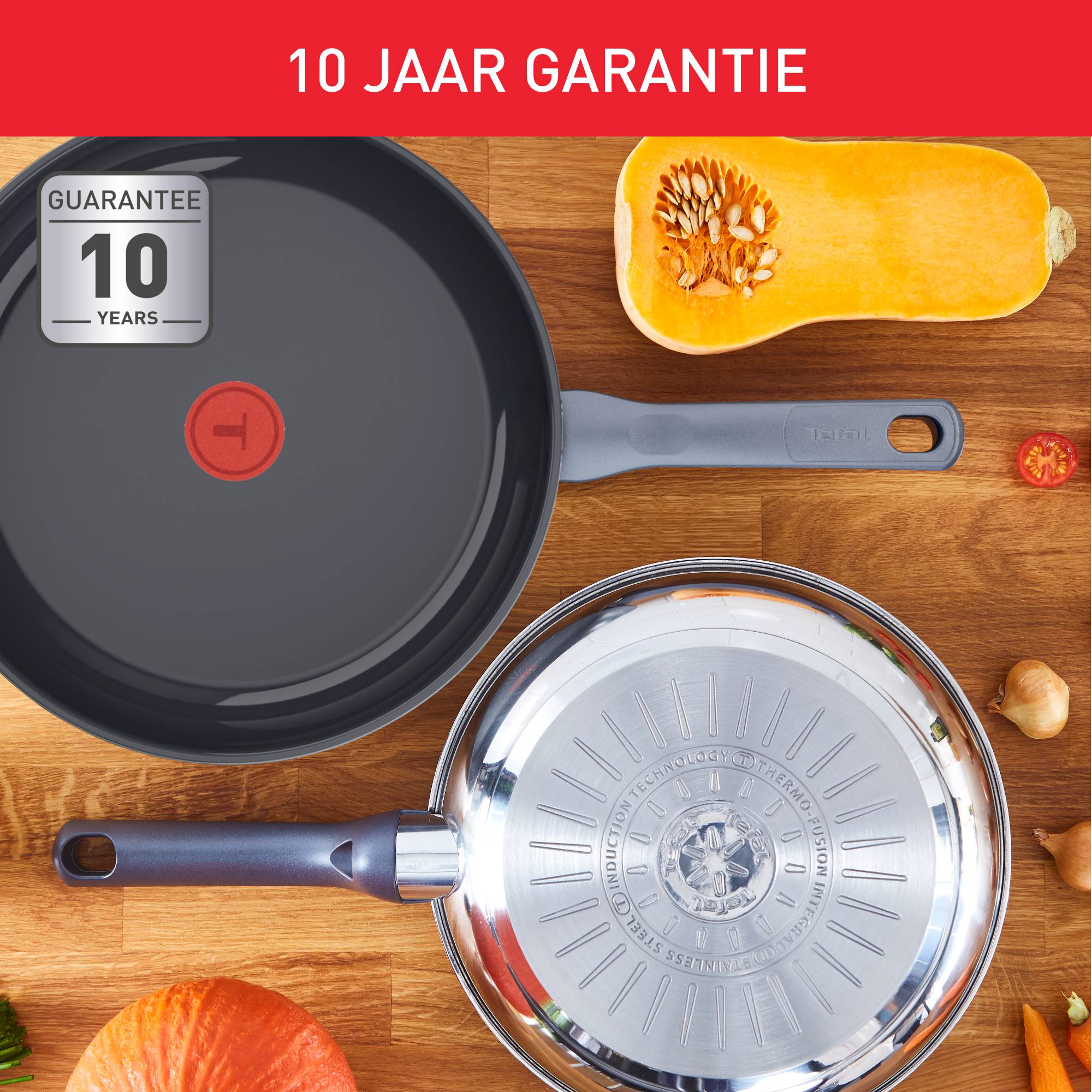 Daily Cook braadpan 28 cm, 10 jaar garantie, ergonomische handvatten die niet warm worden, handige schenkranden