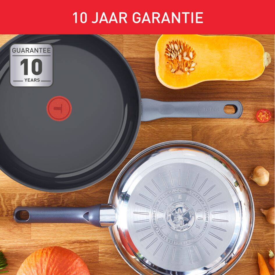 Daily Cook braadpan 24 cm, 10 jaar garantie, ergonomische handvatten die niet warm worden, handige schenkranden