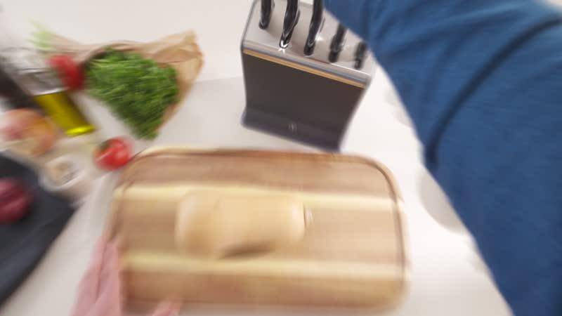 EverSharp K297S644 Set de 5 couteaux + bloc à couteau avec aiguiseur intégré