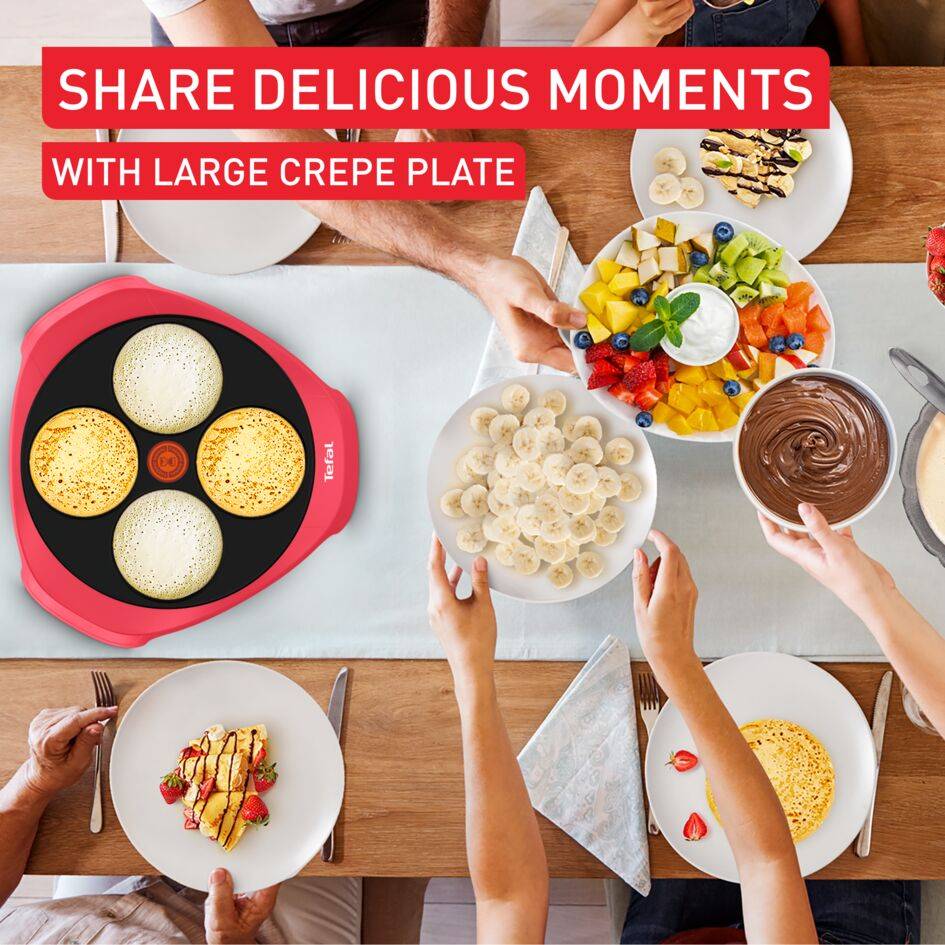 Crep'Party PY3207F0 - Appareil à crêpes pour 4 crêpes