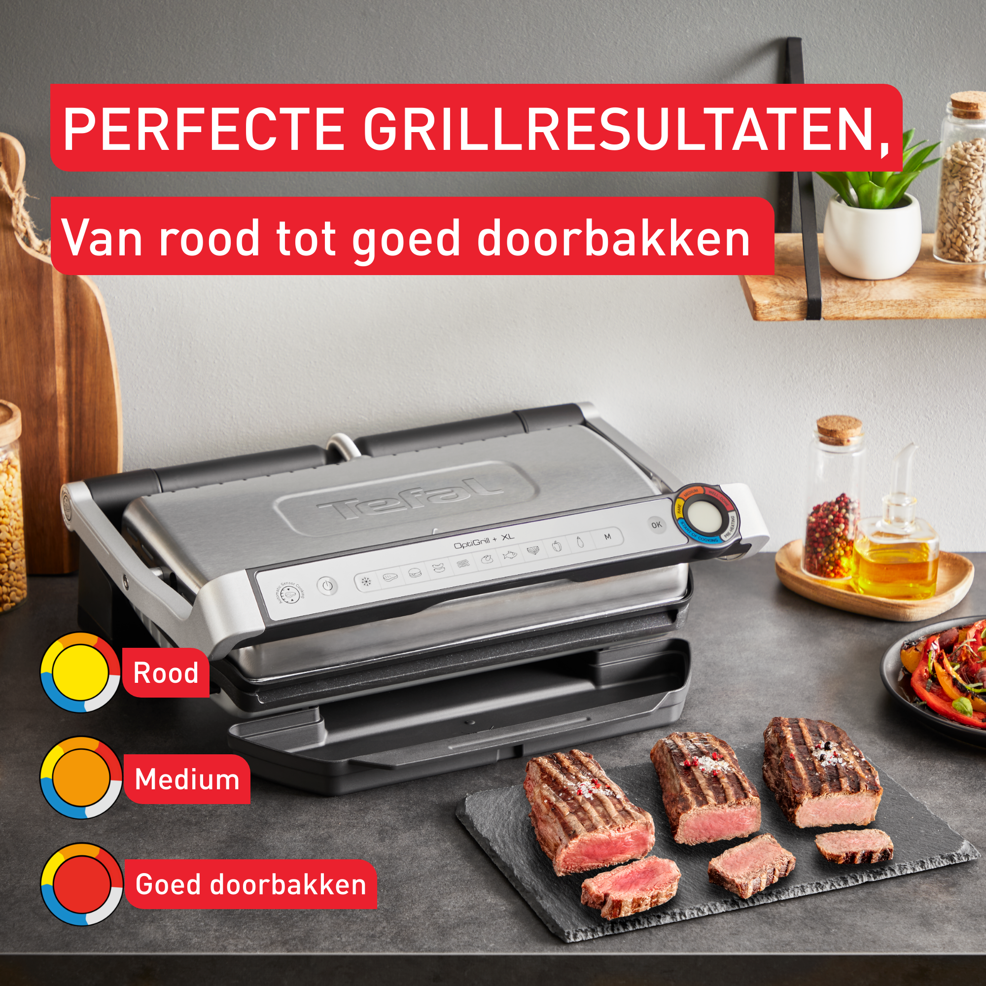 OptiGrill+ XL GC728D10 Intelligente Grill - 9 programma's