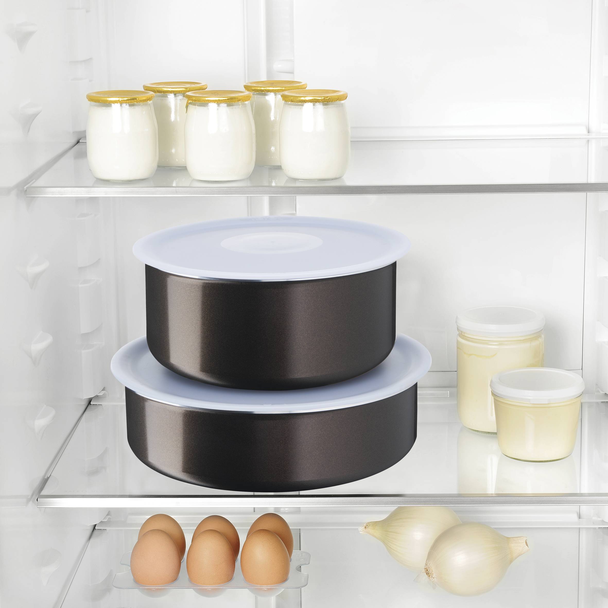 Ingenio Easy Plus L1509102 Set de 3 poêlons 16/18/20 cm + poignée amovible - Non-induction