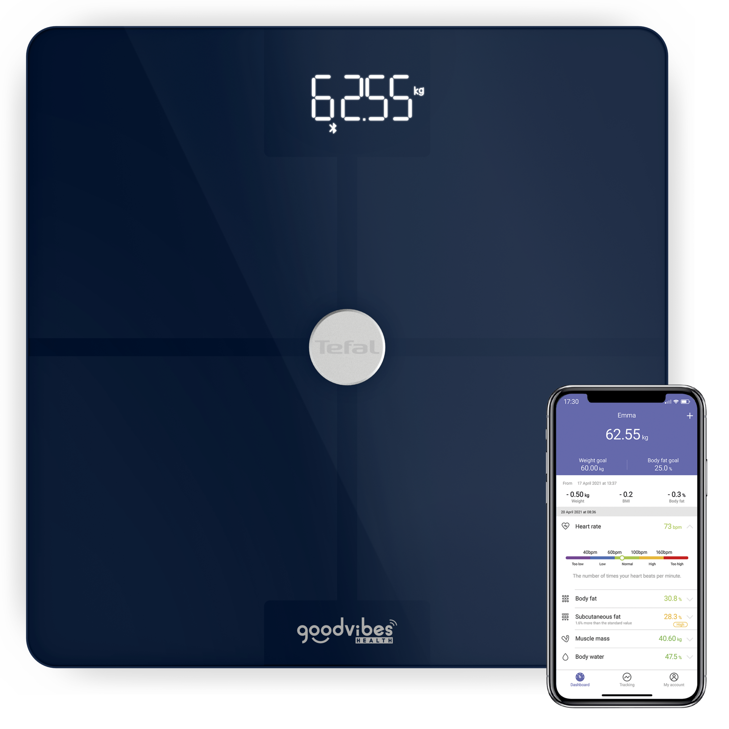 GoodVibes BM9661S1 Geconnecteerde personenweegschaal