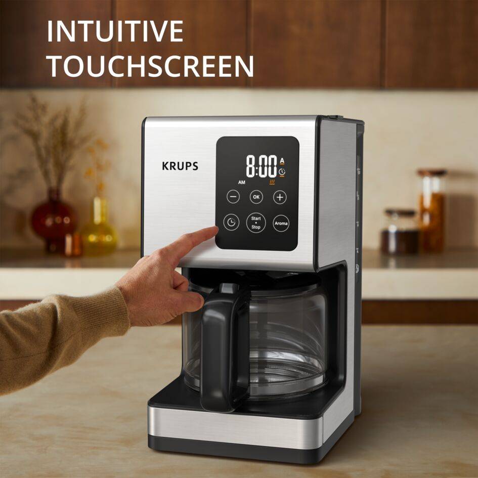 Selection, koffiezetapparaat met filter, gebruiksvriendelijke touchscreen, perfecte resultaten