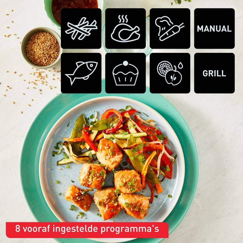 Dual Easy Fry & Grill EY905D10 Air fryer - 8 programma's - 5,2L + 3,1L