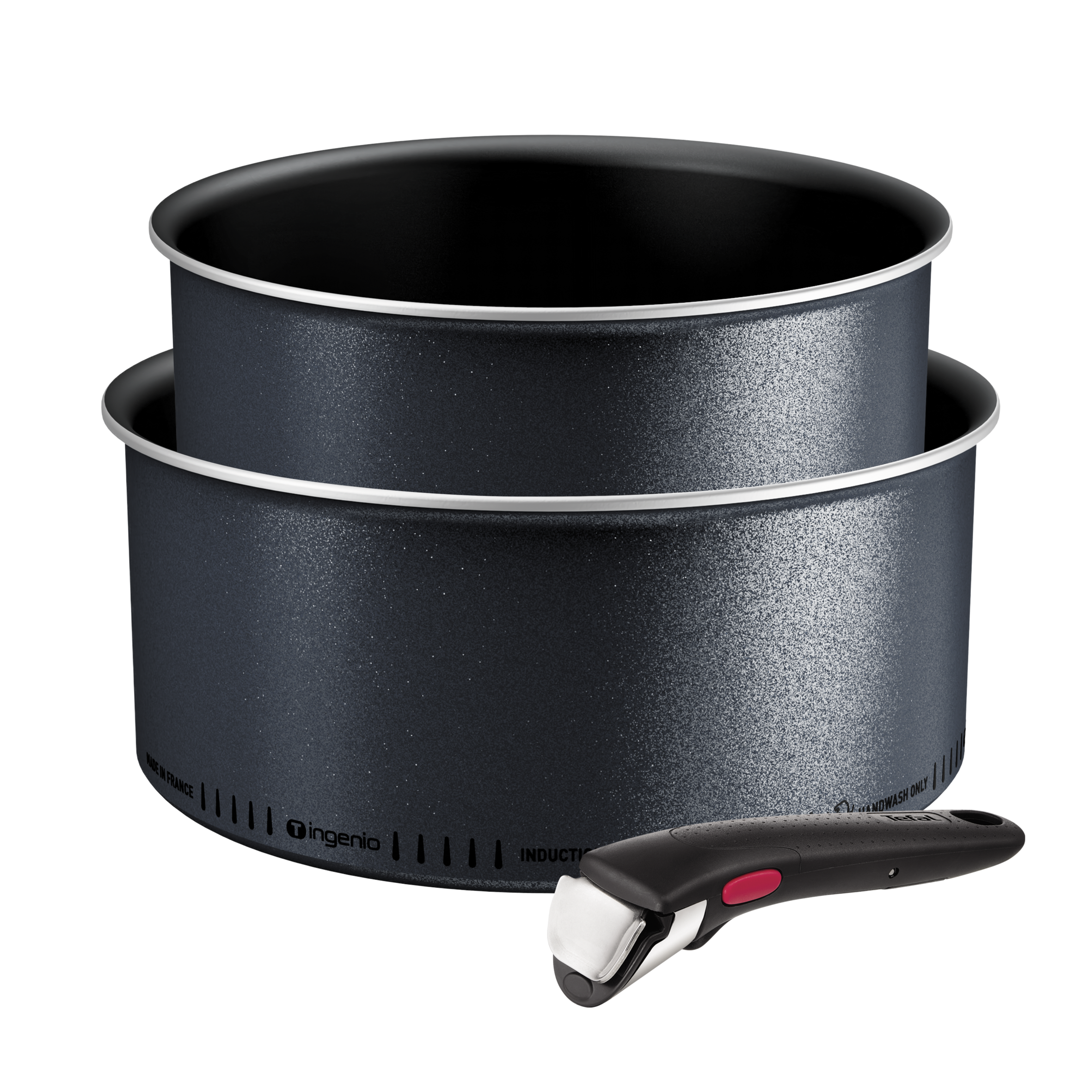 Ingenio So'Light L7239003 Set de 2 poêlons 18/20 cm + poignée amovible - Induction