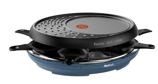 RACLETTE COLORMANIA GRILL CRÊPES AQUA 8 coupelles RE310401