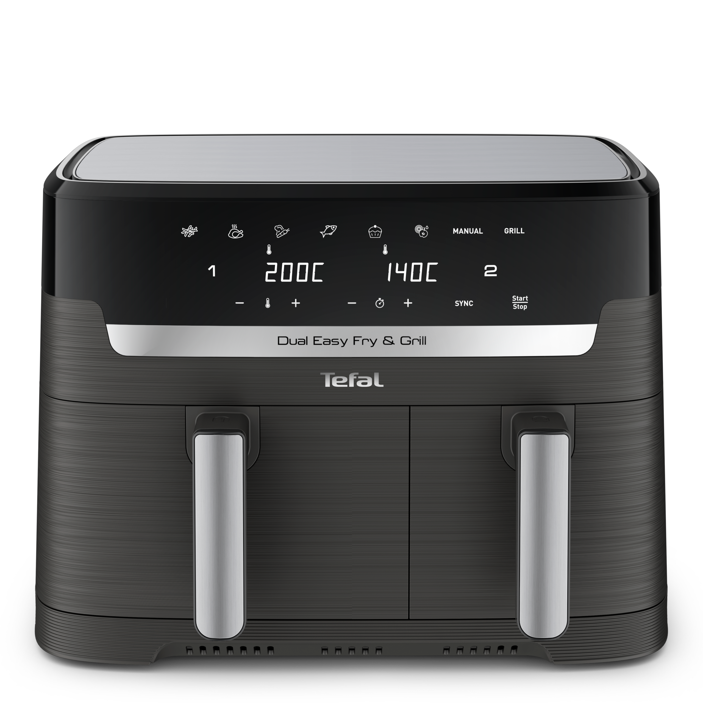 Dual Easy Fry & Grill EY905B10 Air fryer - 8 programma's - 5,2L + 3,1L