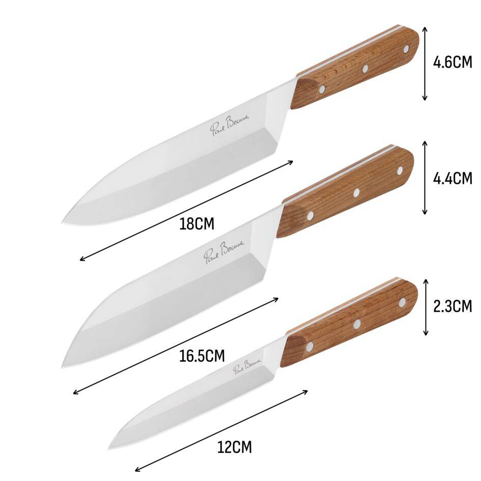 Paul Bocuse K422S304 Set de 3 couteaux