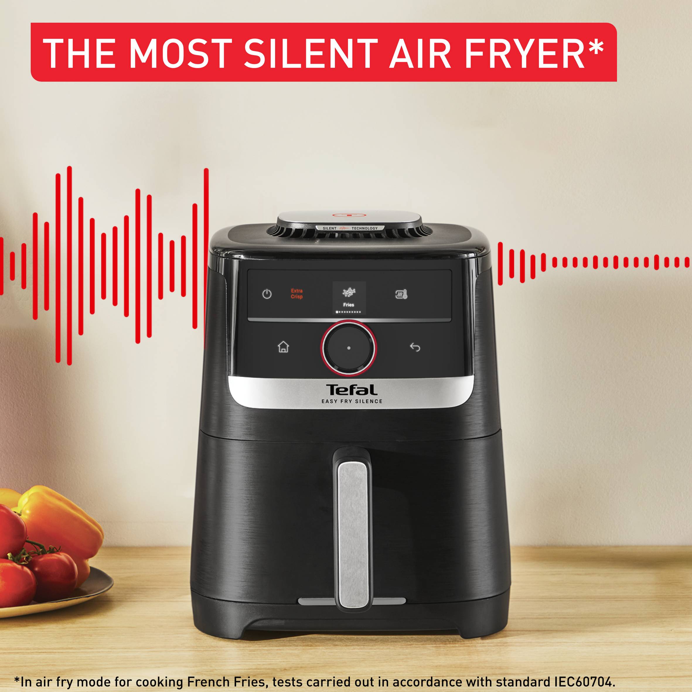 Easy Fry Silence EY5728E0 Air fryer - Smart Assist - 5L - Technologie Silencieuse