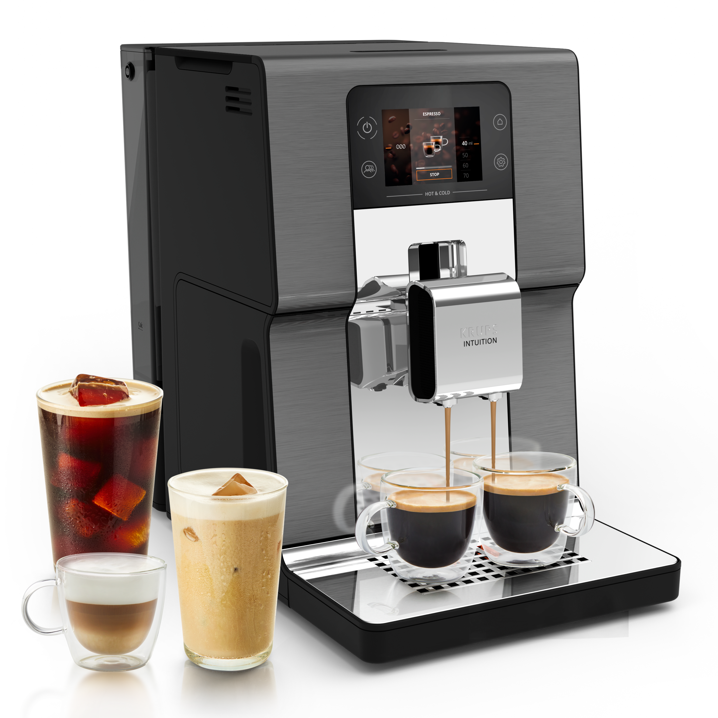 Intuition Experience Hot&Cold EA879NE0 Machine espresso automatique à grains - 36 recettes - 3L