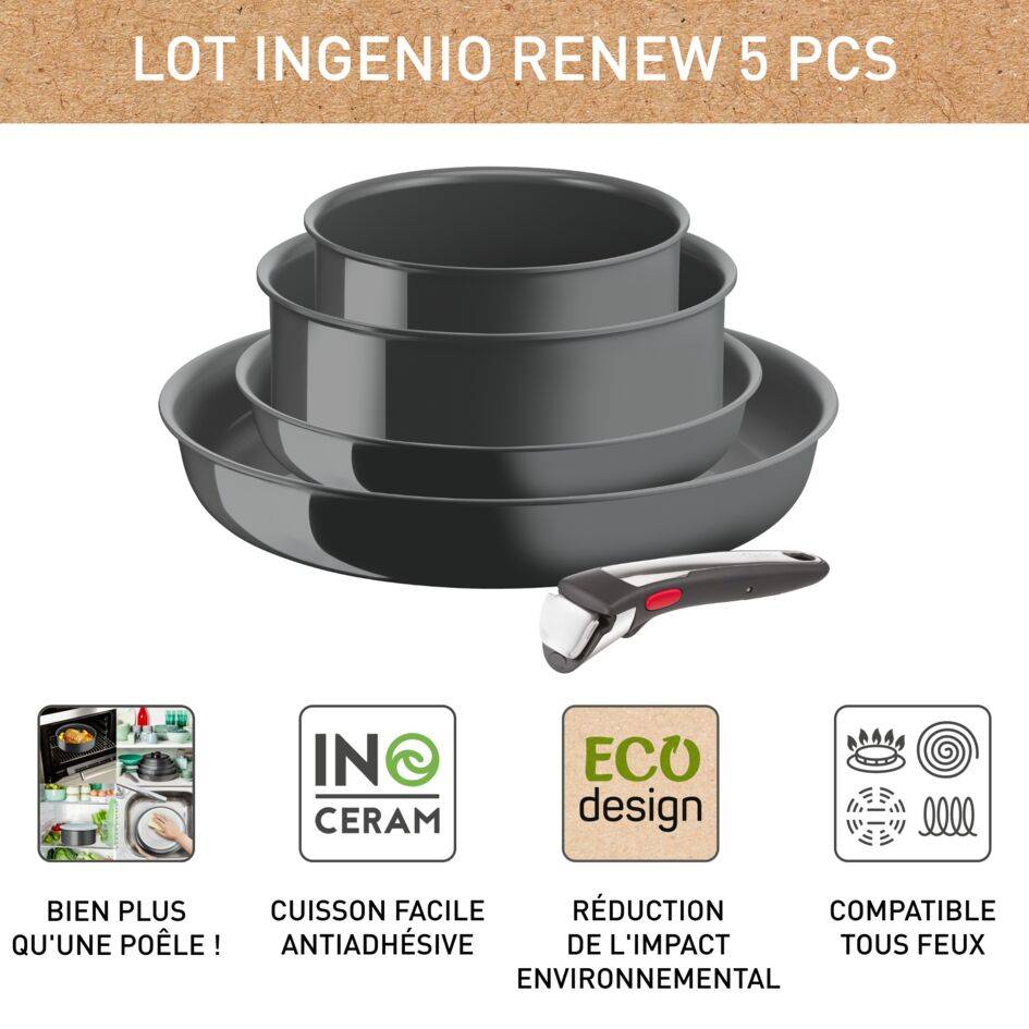 Ingenio Renew On L2619002 Set en céramique 5 pièces - Induction