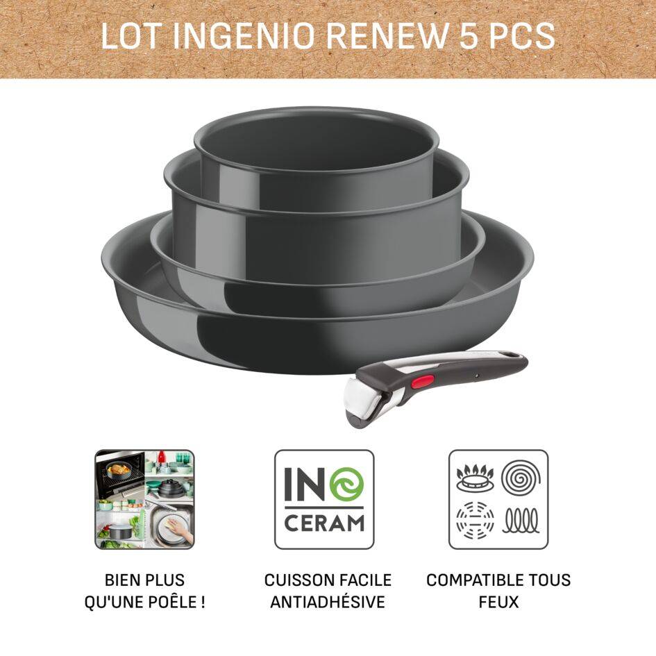 Ingenio Renew On L2619002 Set en céramique 5 pièces - Induction