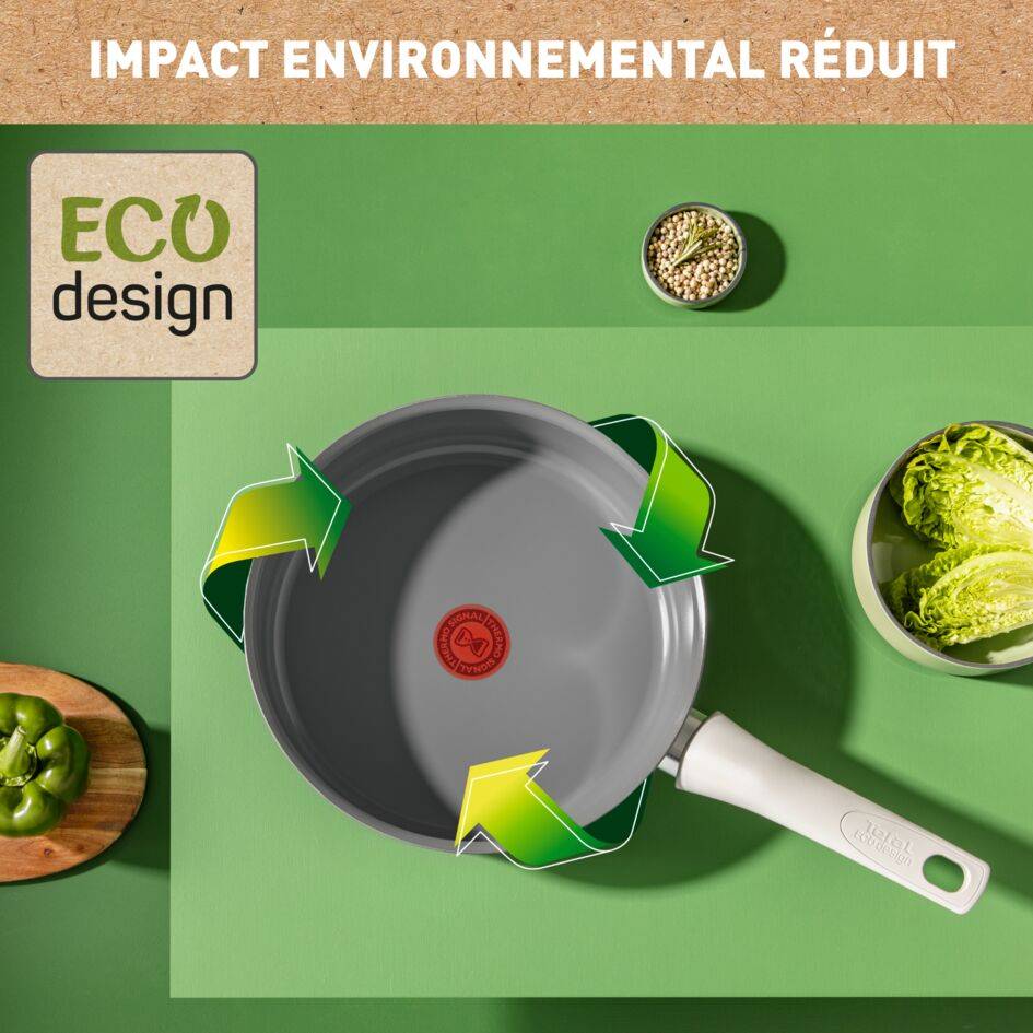 Renew On C4273232 Sauteuse en céramique + couvercle en verre - 24 cm - Induction