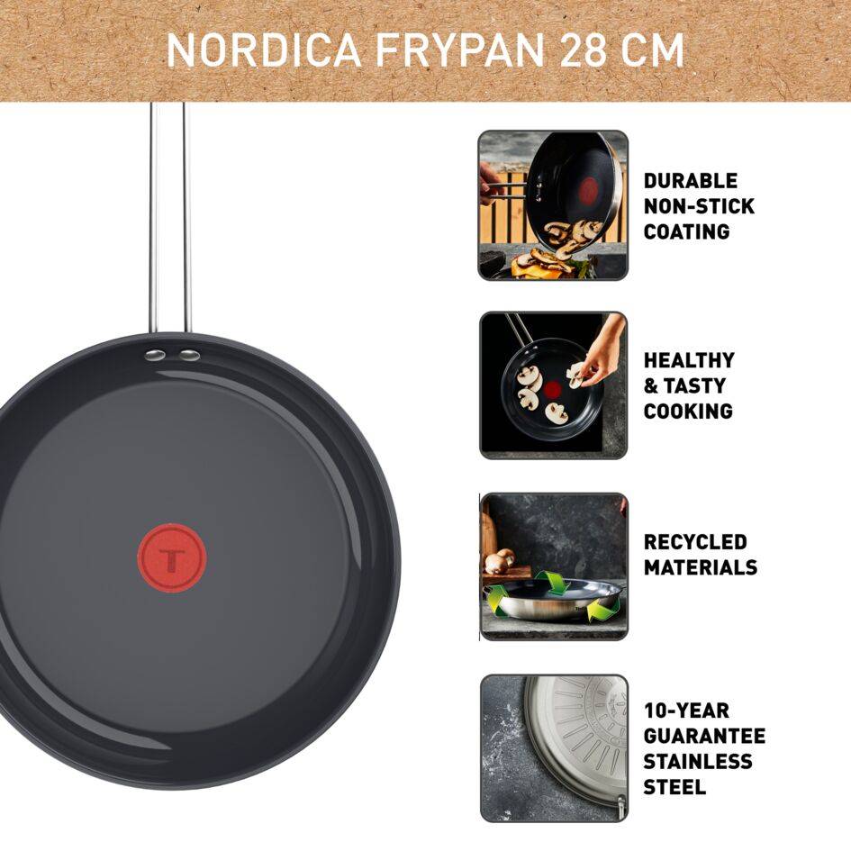 Nordica H8710655 Braadpan - 28 cm - Inductie