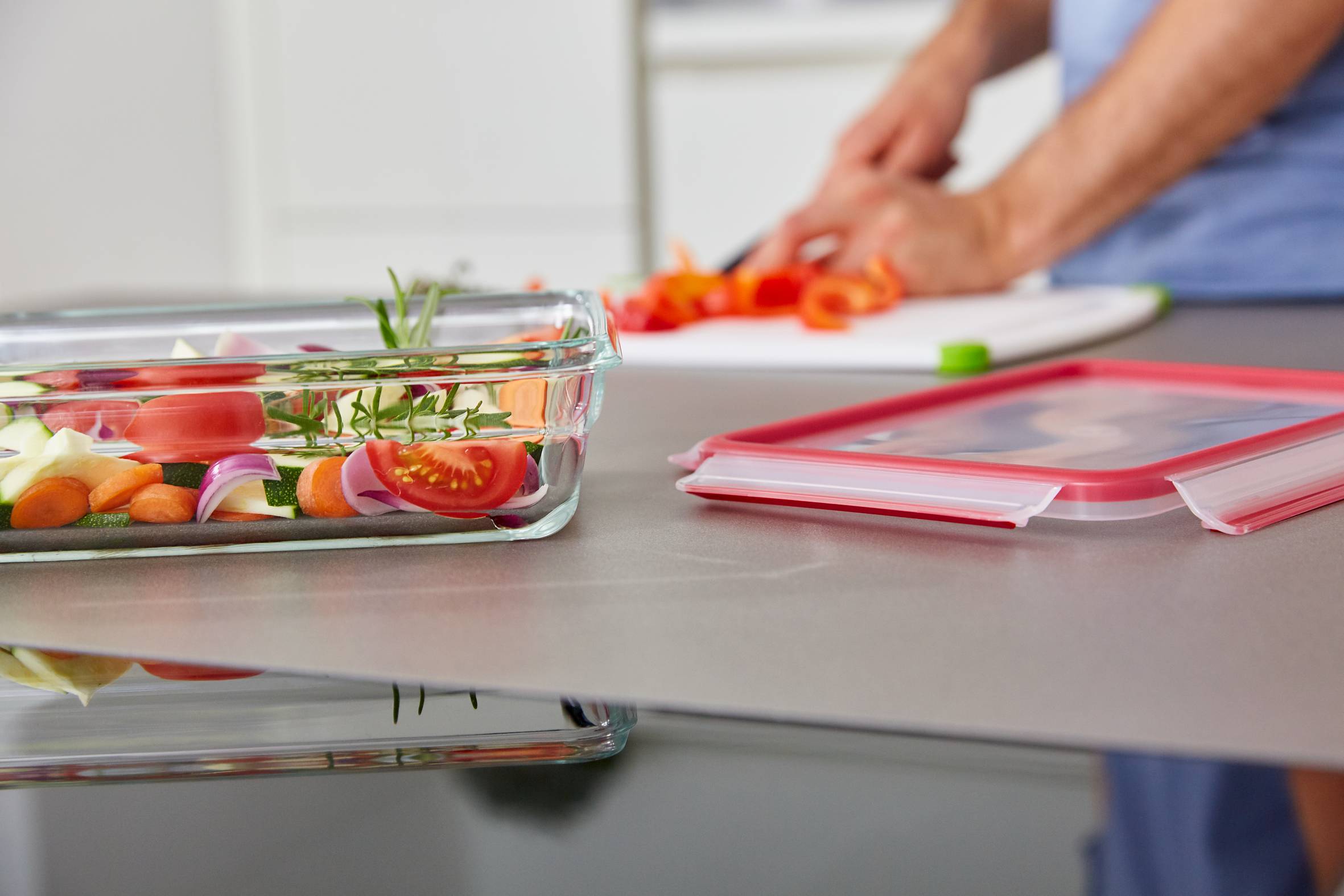 MasterSeal Glass N1040810 Boîte de conservation rectangle 0,85L - 19,7x13,6x8cm