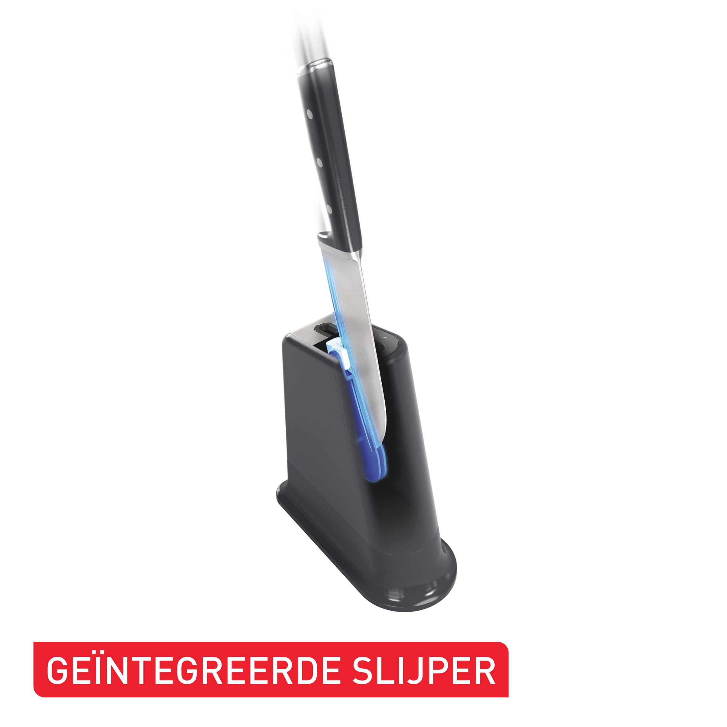 EverSharp K297S244 Koksmes + messenblok met geïntegreerde slijper