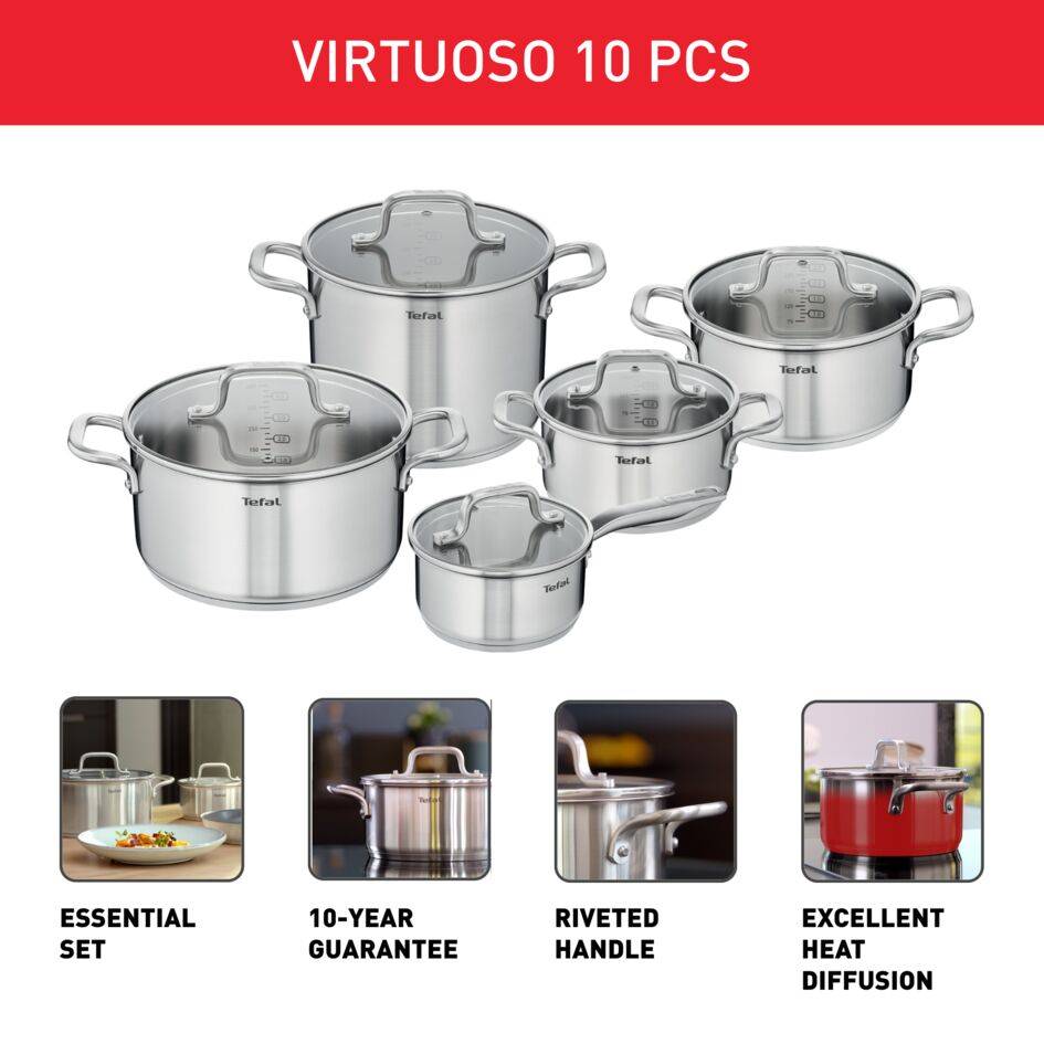 Virtuoso E492SA25 10-delige set - Inductie