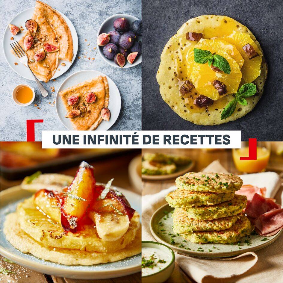 Crep'Party PY3207F0 - Appareil à crêpes pour 4 crêpes