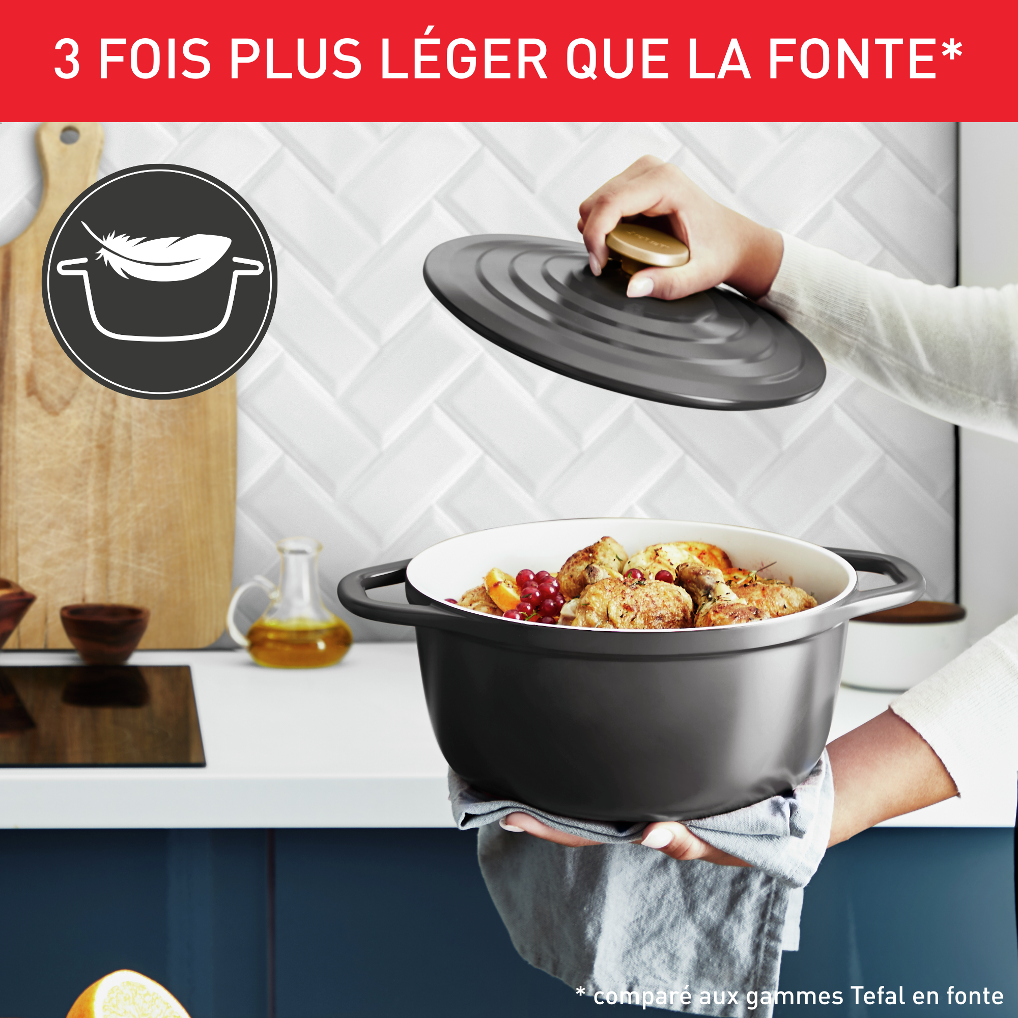 Air E2554604 Cocotte en aluminium - 24 cm - Induction