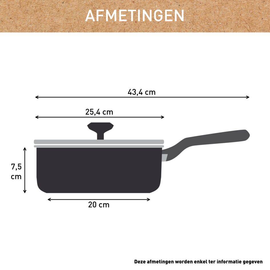 Renew On C4273232 Keramische sauteerpan + glazen deksel - 24 cm - Inductie