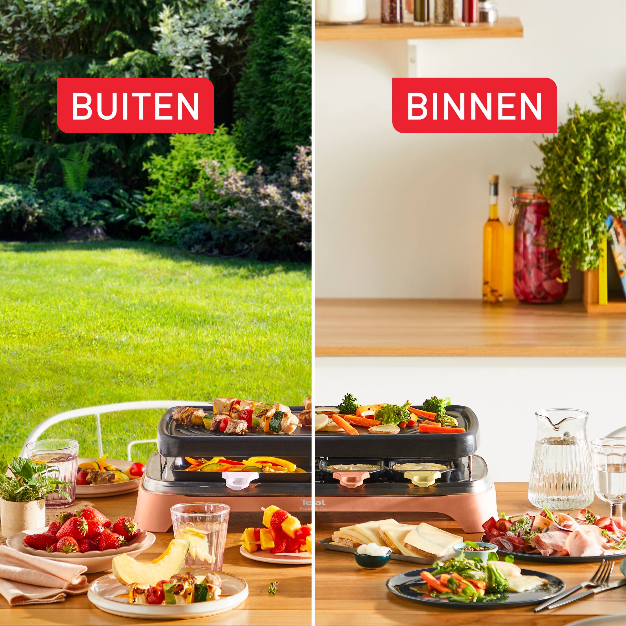 Food & Co RE651JF0 Veelzijdig raclettetoestel - 8 personen