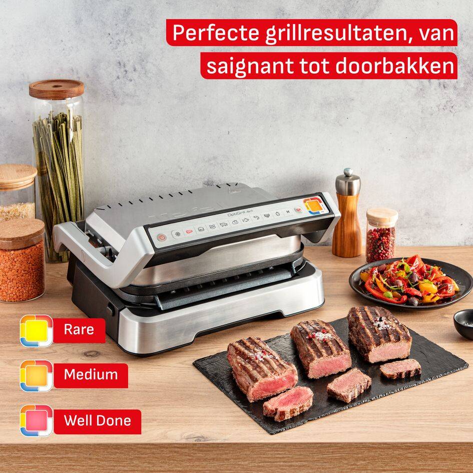 OptiGrill 4-in-1 GC774D10 Intelligente Grill & Barbecue - 9 programma's