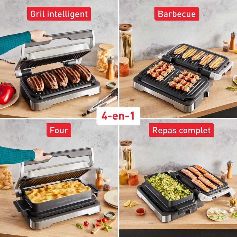 OptiGrill 4-en-1 XL GC784D10 Grill & Barbecue Intelligent - 12 programmes
