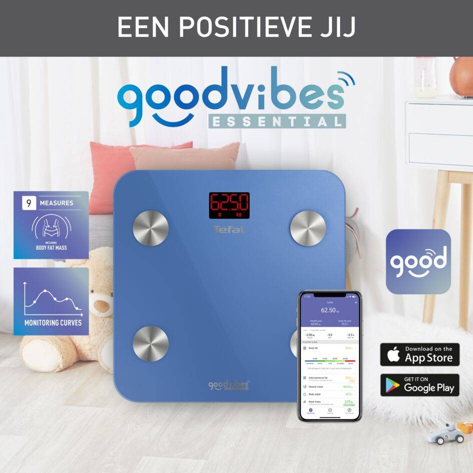 GoodVibes BM9610S1 Geconnecteerde personenweegschaal