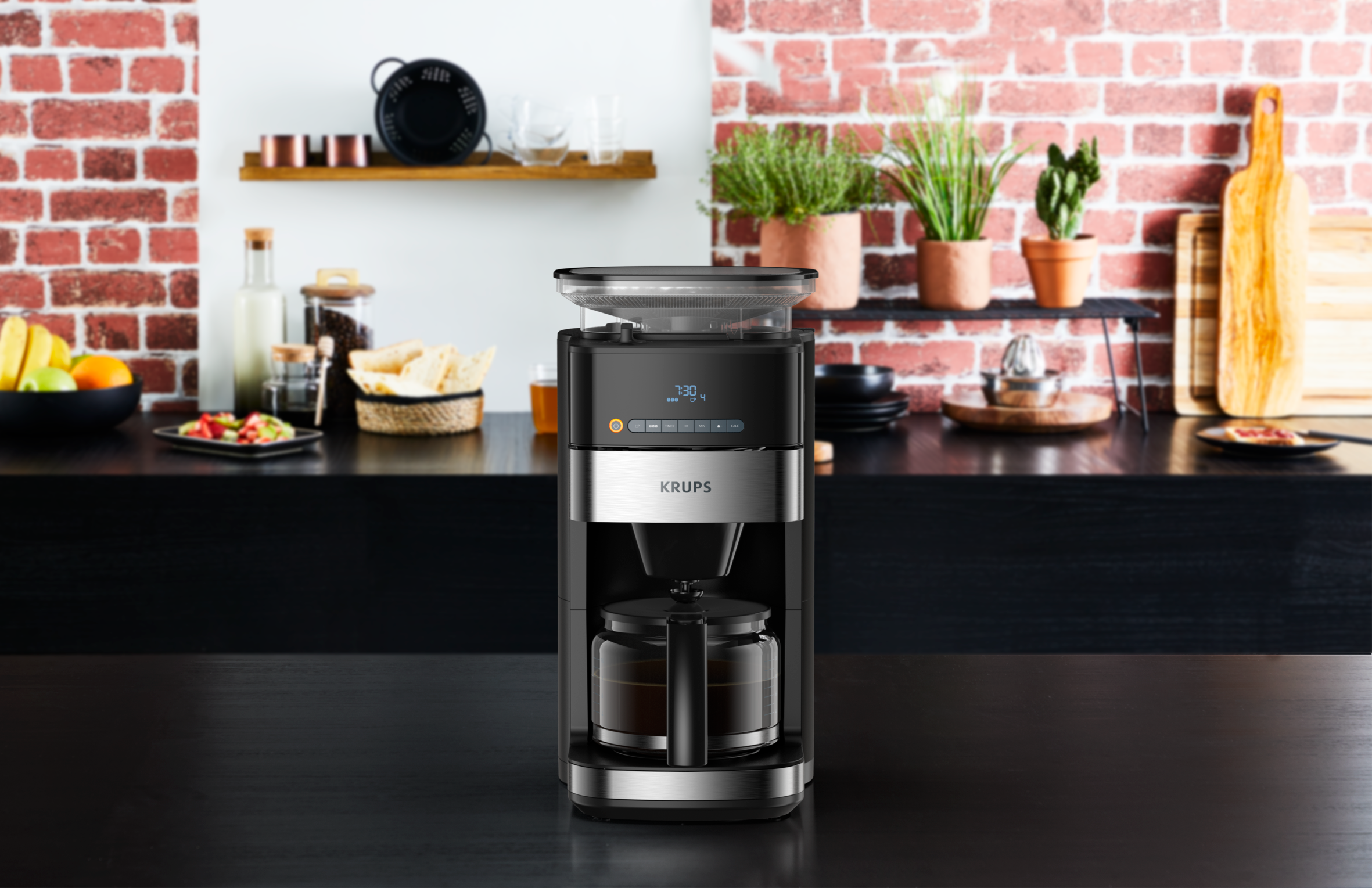 Grind & Brew KM832810 Cafetière à filtre - 15 tasses - Grains ou café moulu