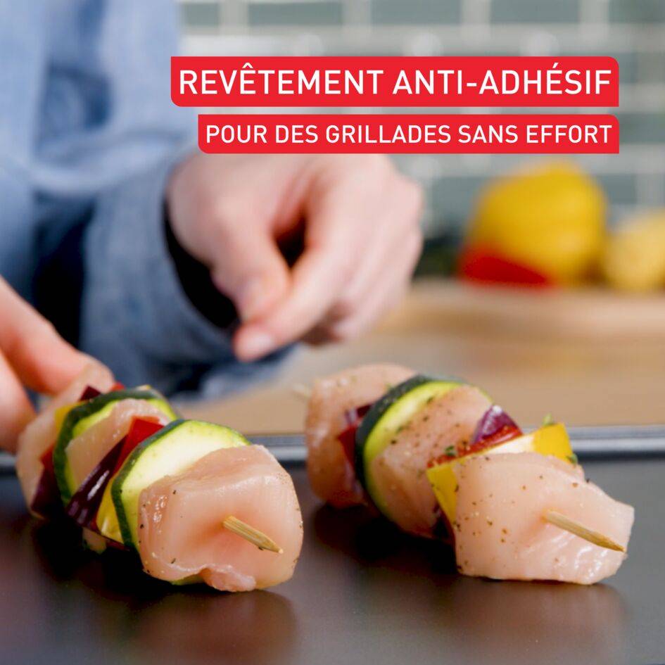Plancha Inox, Plancha électrique, 6 personnes, Revêtement antiadhésif
