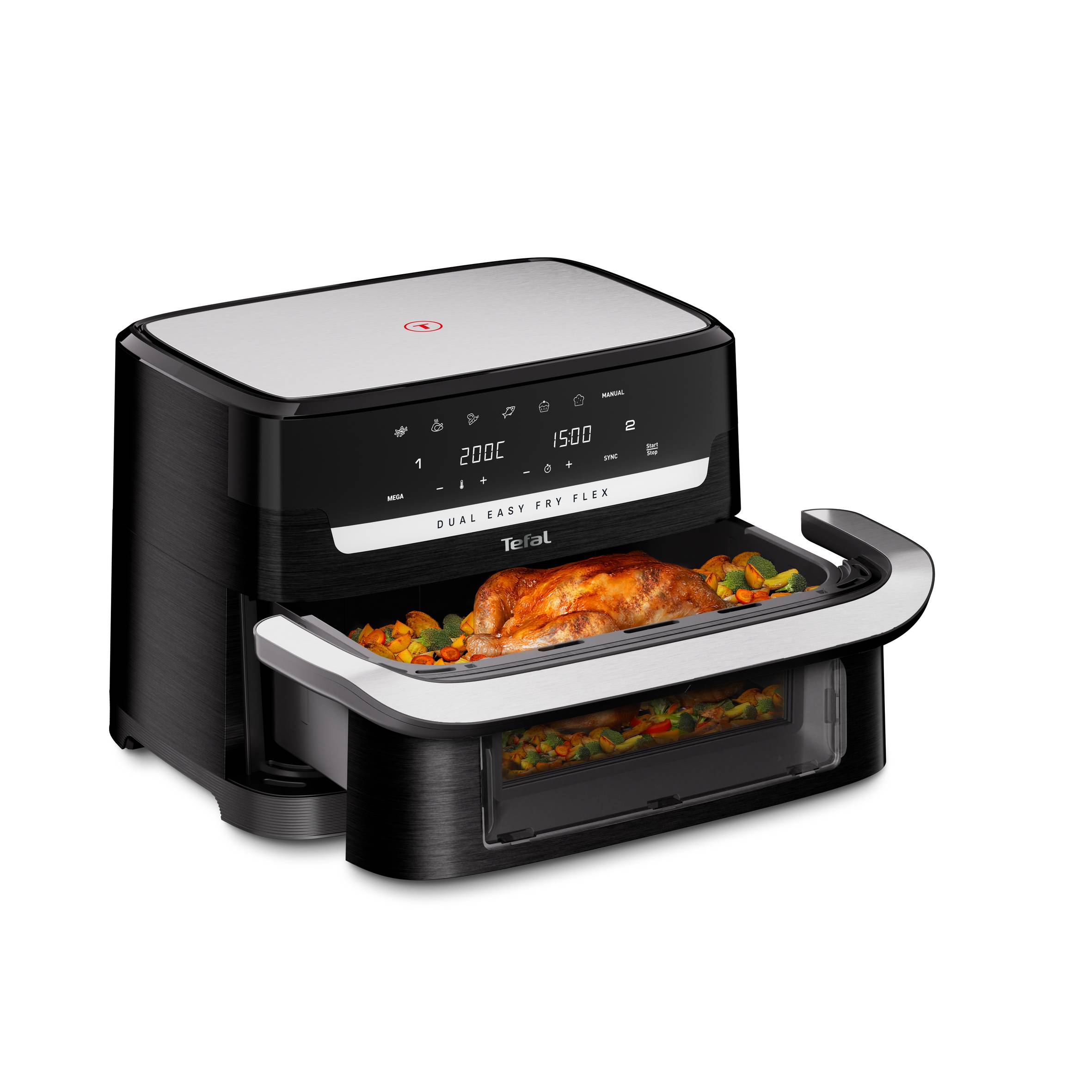 Dual Easy Fry Flex EY9228E0 Air fryer - 7 programma's - 9L