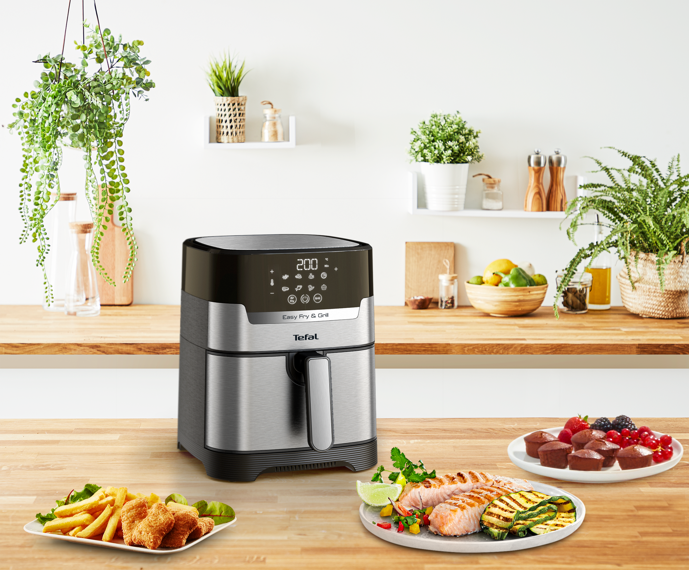 Easy Fry & Grill EY505D15 Air fryer met digitaal display - 8 programma's