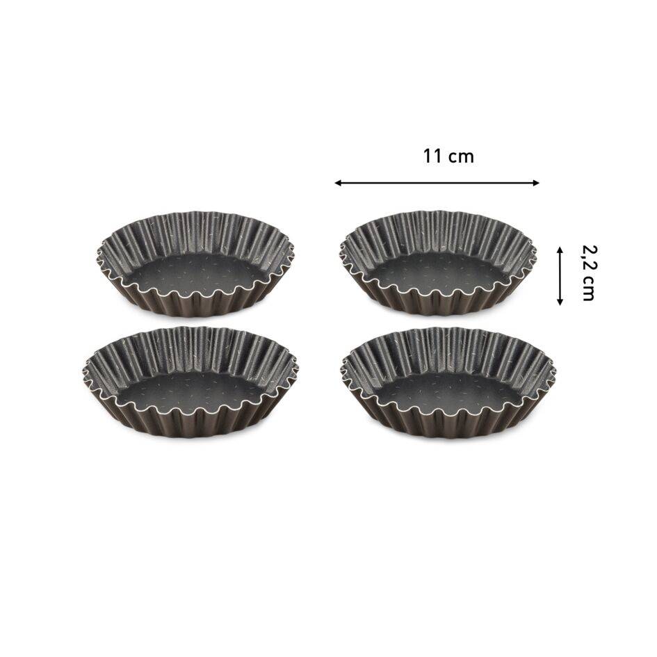 PerfectBake J5548102 Set de 4 moules à tartelettes - 11 cm